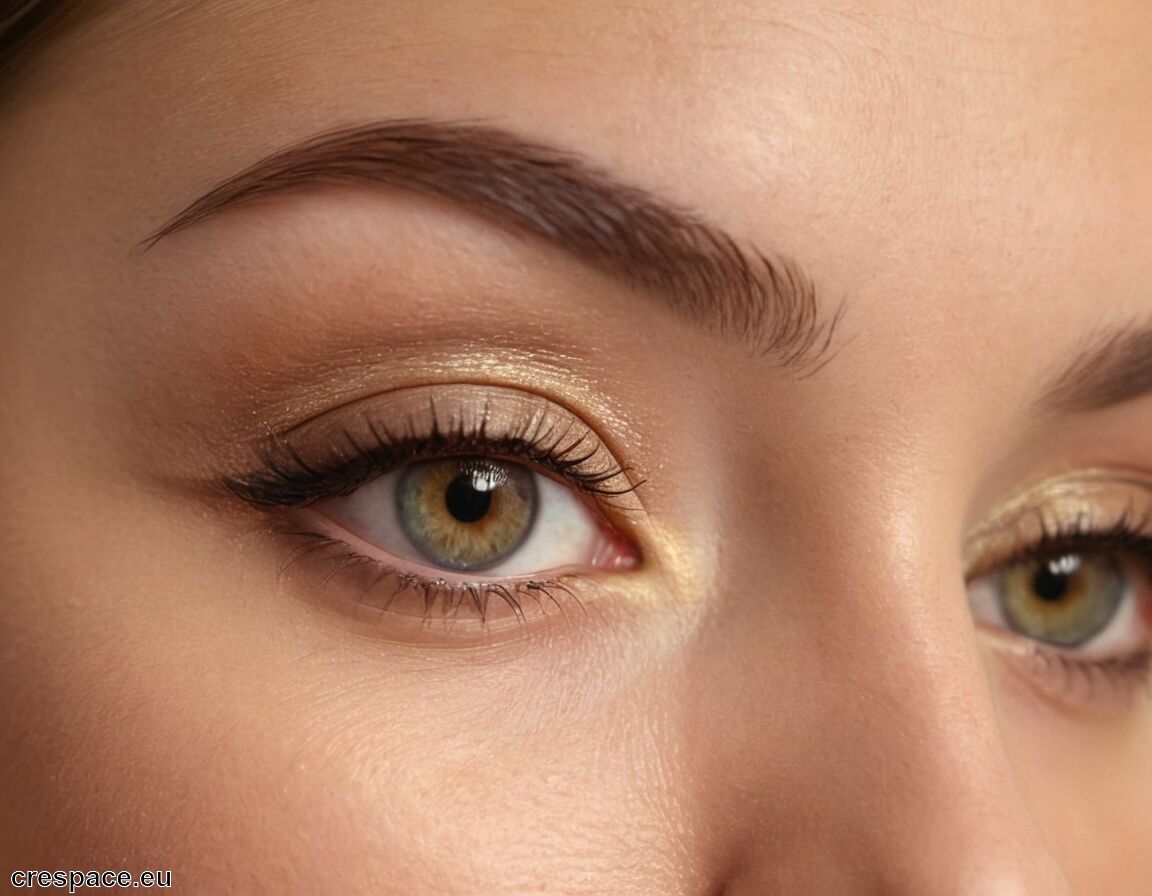 Helleren Lidschatten auf das bewegliche Lid auftragen   - Wie geschwollene Augen schminken