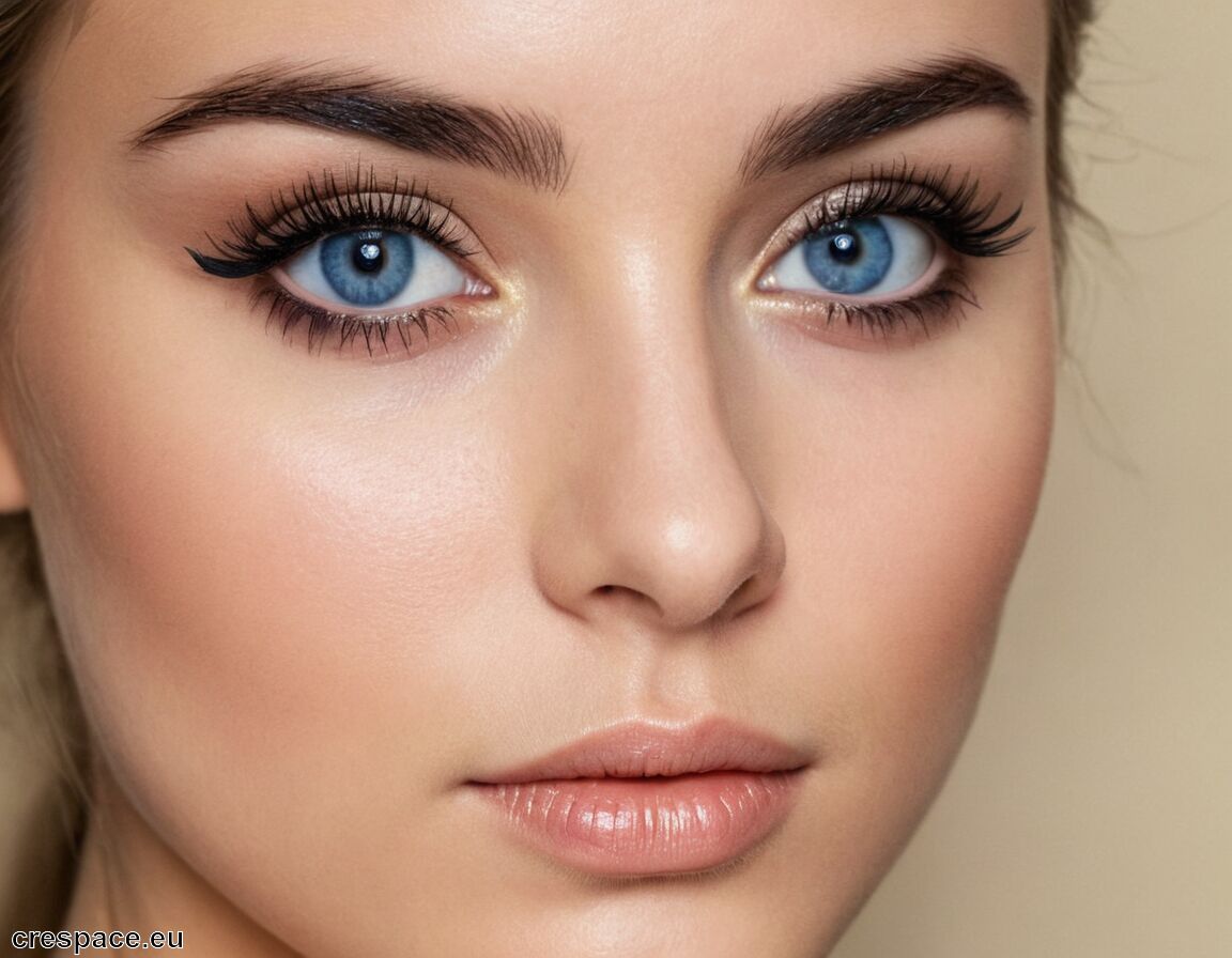 Mascara in Tiefschwarz oder Dunkelbraun benutzen   - Wie blaue Augen schminken