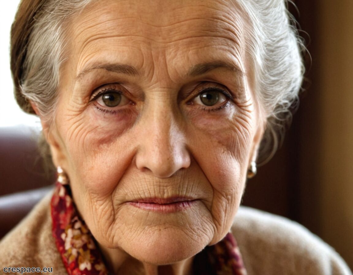Augen, die Erlebnisse widerspiegeln - Typisches Erscheinungsbild einer 80-jährigen Frau